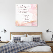 Toile Aquarelle Seraphina rose et or (Insitu(Chambre))