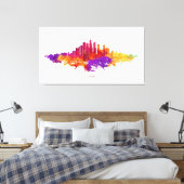 Toile Aquarelle Skyline de Chicago en blanc (Insitu(Chambre))