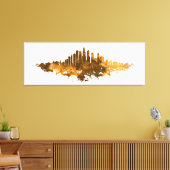 Toile Aquarelle Skyline de Chicago en orange (Insitu(Salon))