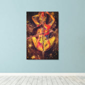 Toile Aquarelle - Sonate Cello Space - Dame au violoncel (Insitu (Plancher de Bois))