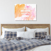 Toile Aquarelle Soyez une licorne dans un champ de ... T (Insitu(Chambre))