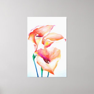 Toile Aquarelle Sublime Calla Lilies