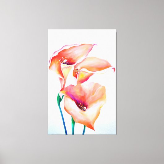 Toile Aquarelle Sublime Calla Lilies (Recto)