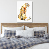 Toile Aquarelle Tiger assis (Insitu(Chambre))