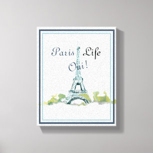 Toile Aquarelle Tour Eiffel Paris Life Oui