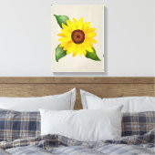 Toile Aquarelle Tournesol Jaune Floral (Insitu(Chambre))