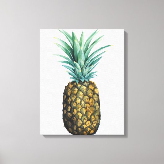 Toile Aquarelle tropicale à ananas (Recto)