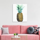 Toile Aquarelle tropicale à ananas (Insitu(Salon))