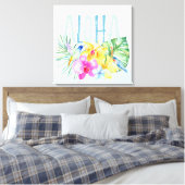 Toile Aquarelle tropicale florale Aloha (Insitu(Chambre))