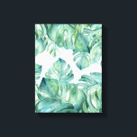Toile Aquarelle tropicale Monstera Palm Feuilles<br><div class="desc">Ajoutez une touche d'élégance tropicale à votre maison avec cette étonnante impression de toile enveloppée avec des feuilles de palmiers monstera aquarelle de Victoria Grigaliunas de Do Tell A Belle. Cette oeuvre d'art exquise présente de grands feuilles de palmiers dans des tons verts vibrants, apportant la beauté de la nature...</div>