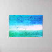 Toile Aquarelle tropicale Océan Bleu Vert Art Abstrait (Recto)