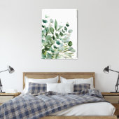 Toile Aquarelle Vert feuillage Vert Feuille (Insitu(Chambre))