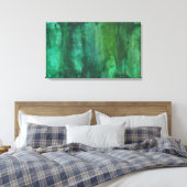 Toile Aquarelle vert foncé Abstraite (Insitu(Chambre))