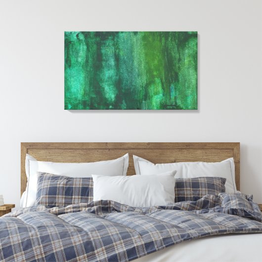 Toile Aquarelle vert foncé Abstraite (Insitu(Chambre))