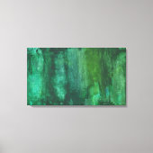 Toile Aquarelle vert foncé Abstraite (Recto)