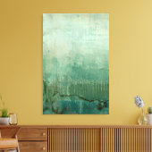 Toile Aquarelle verte contemporaine (Insitu(Salon))