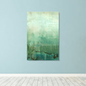 Toile Aquarelle verte contemporaine (Insitu (Plancher de Bois))