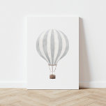 Toile Aquarelle vintage gris brun brun à air chaud<br><div class="desc">Cette vintage aquarelle à montgolfière est une belle façon de décorer votre pépinière,  chambre pour enfants,  ou tout espace sur le thème du voyage.</div>