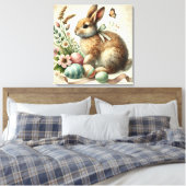 Toile Aquarelle vintage lapin lapin de Pâques (Insitu(Chambre))
