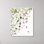 Toile Aquarelle violet Fleurs sauvages (Recto)