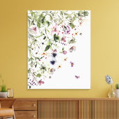 Toile Aquarelle violet Fleurs sauvages (Insitu(Salon))