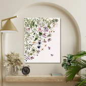 Toile Aquarelle violet Fleurs sauvages