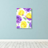 Toile Aquarelle violet rose jaune (Insitu (Plancher de Bois))