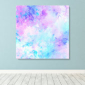 Toile Aquarelle violette et turquoise (Insitu (Plancher de Bois))