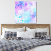 Toile Aquarelle violette et turquoise (Insitu(Chambre))