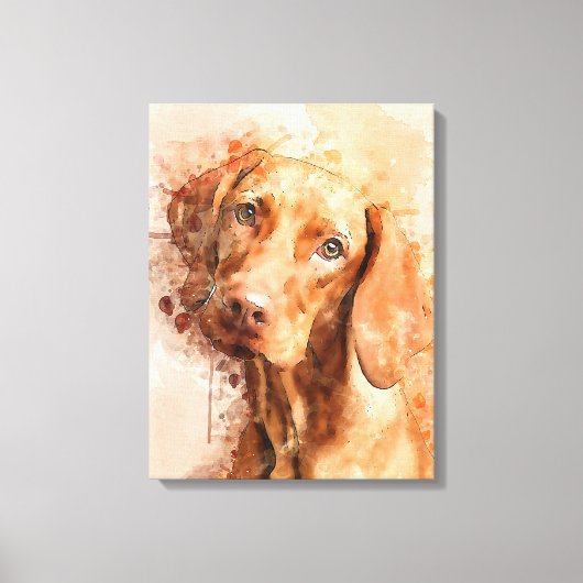 Toile Aquarelle Vizsla (Recto)