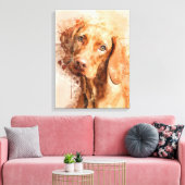 Toile Aquarelle Vizsla (Insitu(Salon))