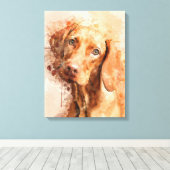 Toile Aquarelle Vizsla (Insitu (Plancher de Bois))