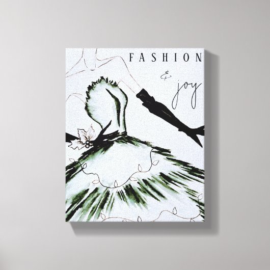 Toile Aquarelle Vogue Mode Modèle Vacances (Recto)