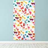 Toile Aquarelle Whimsical Rainbow Forest Butterfly (Insitu (Plancher de Bois))