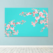 Toile Aquarelles Douces Fleurs de Cerisier (Insitu (Plancher de Bois))