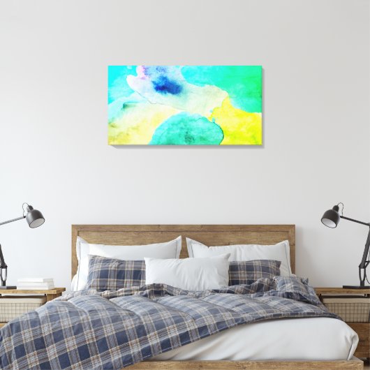 Toile Aquarelles Vert Canvas Moderne Imprimer Mur Art (Insitu(Chambre))