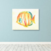 Toile Aquarium coloré Poisson (Insitu (Plancher de Bois))