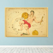 Toile Aquarius - Signe Vintage de l'image zodiaque (Insitu (Plancher de Bois))