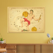 Toile Aquarius - Signe Vintage de l'image zodiaque (Insitu(Salon))