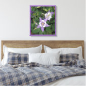 Toile Aquilegia violet - Columbine Flower Wrapped Canvas (Insitu(Chambre))