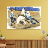 Toile *~* AR22 Cowboy Horse Western Rodeo Vintage (Insitu(Salon))
