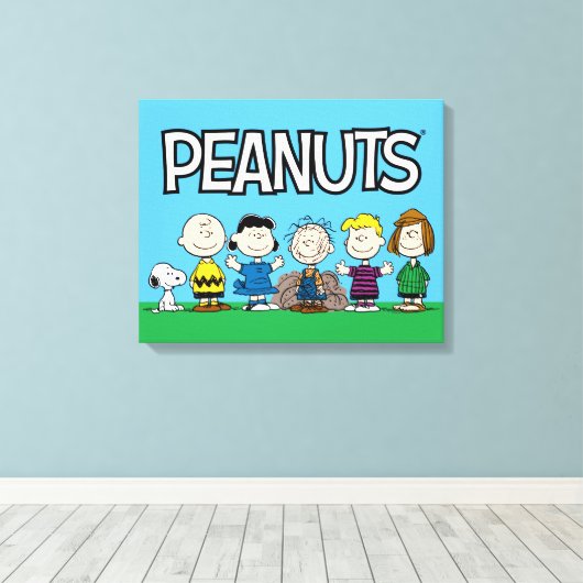 Toile Arachides amis dans une rangée (Insitu (Plancher de Bois))