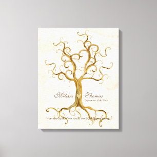 Toile Arbre à branches Racines Mariage de automne antiqu