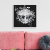 Toile Arbre à papillons noir et blanc par Amelia Carrie (Insitu(Salon))