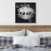 Toile Arbre à papillons noir et blanc par Amelia Carrie (Insitu(Chambre))