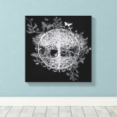 Toile Arbre à papillons noir et blanc par Amelia Carrie (Insitu (Plancher de Bois))