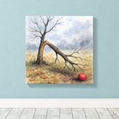 Toile Arbre à pommes cassé à l'aquarelle (Insitu (Plancher de Bois))