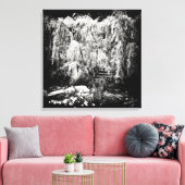 Toile Arbre à saule de pleurs dramatiques au-dessus du b (Insitu(Salon))