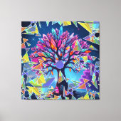 Toile Arbre Abstrait cristal (Recto)