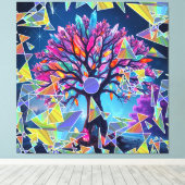 Toile Arbre Abstrait cristal (Insitu (Plancher de Bois))